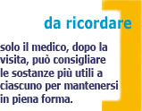 solo il medico pu consigliare le sostanze pi utili a ciascuno.